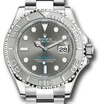 Rolex Steel and Platinum Yacht-Master 40 Watch – Dark Rhodium Dial – 3235 Movement – 126622