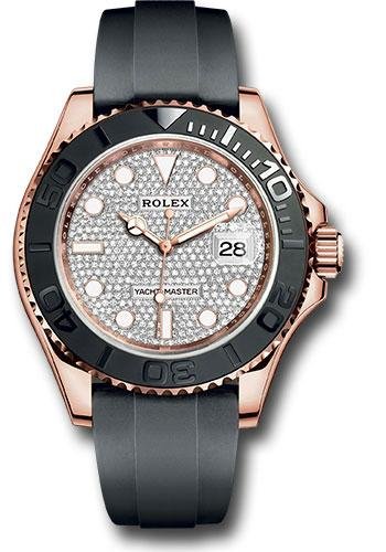 Rolex Everose Gold Yacht-Master 40 Watch – Diamond Paved Dial – Oysterflex Strap – 126655dp