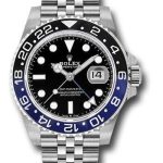 Rolex Steel GMT-Master II 40 Watch – Black And Blue Batman Bezel – Black Dial – Jubilee Bracelet – 126710BLNR