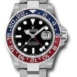 Rolex Rolex Steel GMT-Master II 40 Watch – Blue And Red Pepsi Bezel – Black Dial – Oyster Bracelet – 126710BLRO o