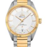 Omega Constellation Globemaster Co-Axial Master Chronometer Watch – 39 mm Steel And Yellow Gold Case – Yellow Gold Fluted Bezel – Silvery Dial – Steel Bracelet – 130.20.39.21.02.001