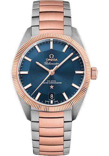 Omega Constellation Globemaster Co-Axial Master Chronometer Watch – 39 mm Steel And Sedna Gold Case – Sedna Gold Fluted Bezel – Blue Dial – 130.20.39.21.03.001