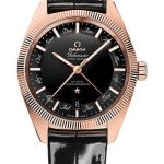 Omega Constellation Globemaster Omega Co-Axial Master Chronometer Annual Calendar – 41 mm Sedna Gold Case – Black Dial – Black Leather Strap – 130.53.41.22.01.001