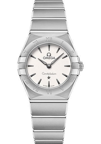 Omega Constellation Manhattan Quartz Watch – 25 mm Steel Case – Crystal White Silvery Dial – 131.10.25.60.02.001