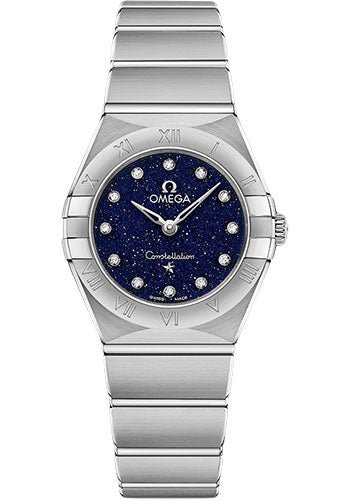 Omega Constellation Quartz – 25 mm Steel Case – Blue Glass Diamond Dial – 131.10.25.60.53.001