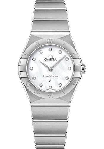 Omega Constellation Manhattan Quartz Watch – 25 mm Steel Case – Mother-Of-Pearl Diamond Dial – 131.10.25.60.55.001
