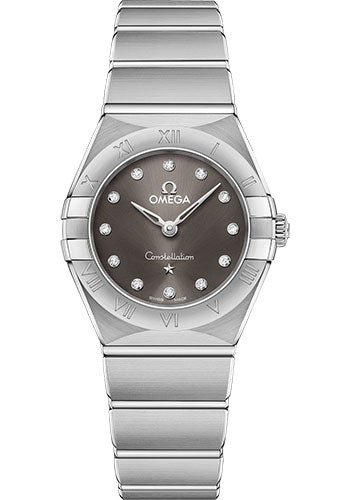 Omega Constellation Manhattan Quartz Watch – 25 mm Steel Case – Grey Diamond Dial – 131.10.25.60.56.001