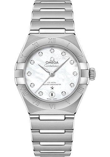 Omega Constellation Manhattan Co-Axial Master Chronometer Watch – 29 mm Steel Case – Mother-Of-Pearl Diamond Dial – 131.10.29.20.55.001