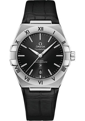 Omega Constellation OMEGA Co-Axial Master Chronometer – 39 mm Steel Case – Black Dial – Black Leather Strap – 131.13.39.20.01.001