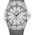 Omega Constellation OMEGA Co-Axial Master Chronometer – 39 mm Steel Case – Rhodium-Grey Dial – Grey Leather Strap – 131.13.39.20.06.001