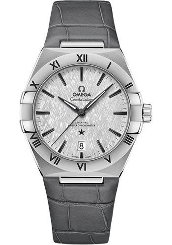 Omega Constellation OMEGA Co-Axial Master Chronometer – 39 mm Steel Case – Rhodium-Grey Dial – Grey Leather Strap – 131.13.39.20.06.001