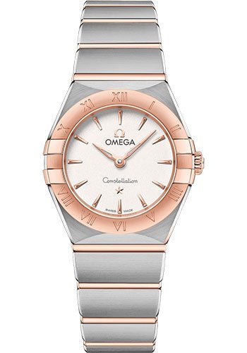 Omega Constellation Manhattan Quartz Watch – 25 mm Steel And Sedna Gold Case – Crystal White Silvery Dial – 131.20.25.60.02.001