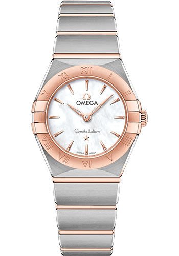 Omega Constellation Manhattan Quartz Watch – 25 mm Steel And Sedna Gold Case – Mother-Of-Pearl Dial – 131.20.25.60.05.001