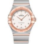 Omega Constellation Manhattan Quartz Watch – 25 mm Steel And Sedna Gold Case – Crystal White Silvery Diamond Dial – 131.20.25.60.52.001