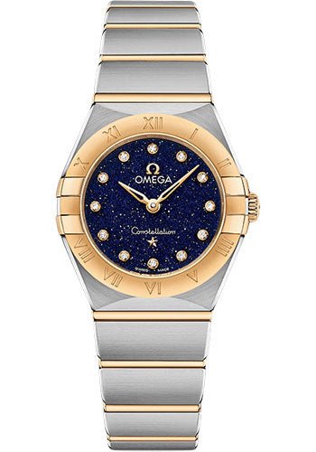 Omega Constellation Quartz – 25 mm Steel And Yellow Gold Case – Blue Glass Diamond Dial – 131.20.25.60.53.001