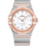 Omega Constellation Manhattan Quartz Watch – 25 mm Steel And Sedna Gold Case – Mother-Of-Pearl Diamond Dial – 131.20.25.60.55.001