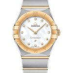 Omega Constellation Manhattan Quartz Watch – 25 mm Steel And Yellow Gold Case – Mother-Of-Pearl Diamond Dial – 131.20.25.60.55.002