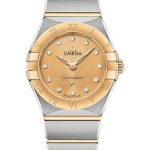Omega Constellation Manhattan Quartz Watch – 25 mm Steel And Yellow Gold Case – Champagne Diamond Dial – 131.20.25.60.58.001