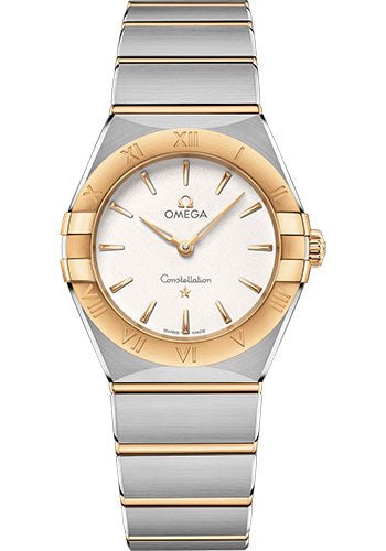 Omega Constellation Manhattan Quartz Watch – 28 mm Steel And Yellow Gold Case – Crystal White Silvery Dial – 131.20.28.60.02.002