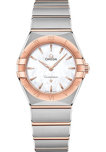 Omega Constellation Manhattan Quartz Watch – 28 mm Steel And Sedna Gold Case – Mother-Of-Pearl Dial – 131.20.28.60.05.001
