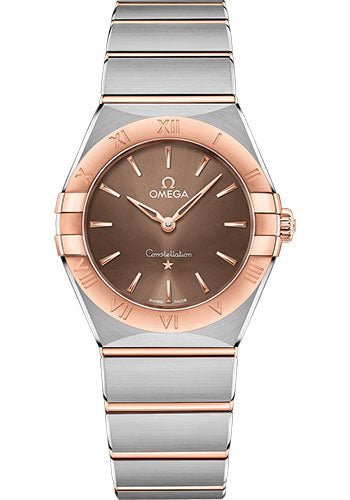 Omega Constellation Manhattan Quartz Watch – 28 mm Steel And Sedna Gold Case – Brown Dial – 131.20.28.60.13.001