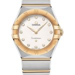 Omega Constellation Manhattan Quartz Watch – 28 mm Steel And Yellow Gold Case – Crystal White Silvery Diamond Dial – 131.20.28.60.52.002