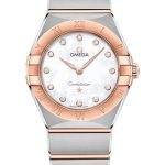 Omega Constellation Manhattan Quartz Watch – 28 mm Steel And Sedna Gold Case – Mother-Of-Pearl Diamond Dial – 131.20.28.60.55.001