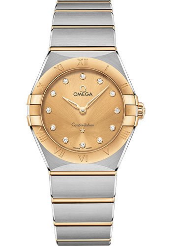 Omega Constellation Manhattan Quartz Watch – 28 mm Steel And Yellow Gold Case – Champagne Diamond Dial – 131.20.28.60.58.001