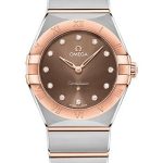 Omega Constellation Manhattan Quartz Watch – 28 mm Steel And Sedna Gold Case – Brown Diamond Dial – 131.20.28.60.63.001