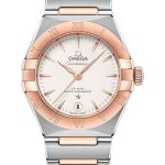 Omega Constellation Manhattan Co-Axial Master Chronometer Watch – 29 mm Steel And Sedna Gold Case – Crystal White Silvery Dial – 131.20.29.20.02.001