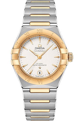 Omega Constellation Manhattan Co-Axial Master Chronometer Watch – 29 mm Steel And Yellow Gold Case – Crystal White Slivery Dial – 131.20.29.20.02.002