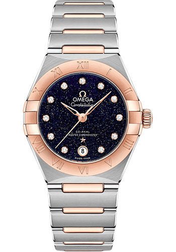 Omega Constellation Omega Co-Axial Master Chronometer – 29 mm Steel And Sedna Gold Case – Blue Glass Diamond Dial – 131.20.29.20.53.002