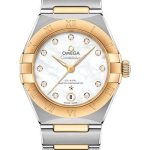 Omega Constellation Manhattan Co-Axial Master Chronometer Watch – 29 mm Steel And Yellow Gold Case – Mother-Of-Pearl Diamond Dial – 131.20.29.20.55.002