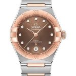 Omega Constellation Manhattan Co-Axial Master Chronometer Watch – 29 mm Steel And Sedna Gold Case – Brown Diamond Dial – 131.20.29.20.63.001