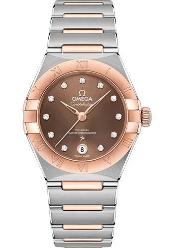 Omega Constellation Manhattan Co-Axial Master Chronometer Watch – 29 mm Steel And Sedna Gold Case – Brown Diamond Dial – 131.20.29.20.63.001