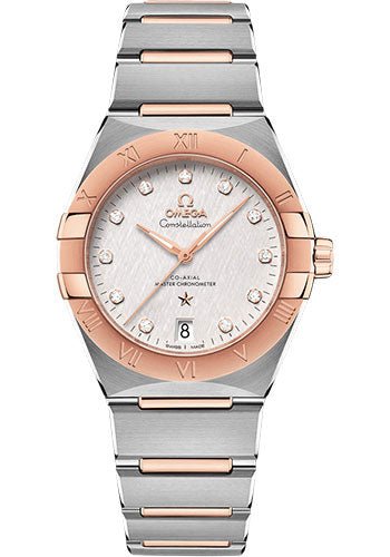 Omega Constellation OMEGA Co-Axial Master Chronometer – 36 mm Steel And Sedna Gold Case – Silvery Diamond Dial – 131.20.36.20.52.001