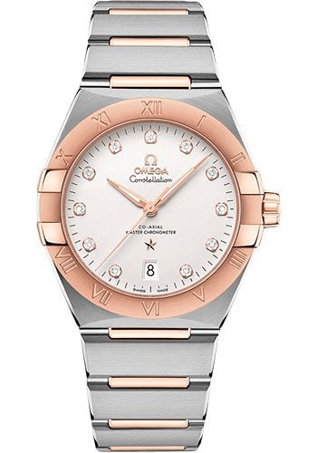 Omega Constellation OMEGA Co-Axial Master Chronometer – 39 mm Steel And Sedna Gold Case – Silvery Diamond Dial – 131.20.39.20.52.001