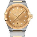 Omega Constellation OMEGA Co-Axial Master Chronometer – 39 mm Steel And Yellow Gold Case – Champagne Diamond Dial – 131.20.39.20.58.001