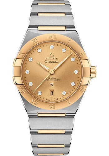 Omega Constellation OMEGA Co-Axial Master Chronometer – 39 mm Steel And Yellow Gold Case – Champagne Diamond Dial – 131.20.39.20.58.001