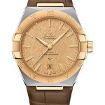 Omega Constellation OMEGA Co-Axial Master Chronometer – 39 mm Steel And Yellow Gold Case – Champagne Dial – Brown Leather Strap – 131.23.39.20.08.001