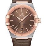 Omega Constellation OMEGA Co-Axial Master Chronometer – 39 mm Steel And Sedna Gold Case – Brown Dial – Brown Leather Strap – 131.23.39.20.13.001