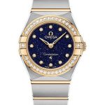 Omega Constellation Quartz – 25 mm Steel And Yellow Gold Case – Diamond Bezel – Blue Glass Diamond Dial – 131.25.25.60.53.001