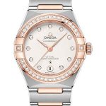 Omega Constellation Manhattan Co-Axial Master Chronometer Watch – 29 mm Steel And Sedna Gold Case – Diamond-Paved Bezel – Crystal White Silvery Diamond Dial – 131.25.29.20.52.001
