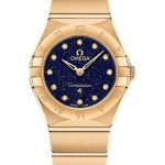 Omega Constellation Quartz – 25 mm Yellow Gold Case – Blue Glass Diamond Dial – 131.50.25.60.53.001