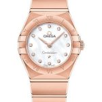 Omega Constellation Manhattan Quartz Watch – 25 mm Sedna Gold Case – Mother-Of-Pearl Diamond Dial – 131.50.25.60.55.001
