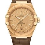 Omega Constellation OMEGA Co-Axial Master Chronometer – 39 mm Yellow Gold Case – Champagne Dial – Brown Leather Strap – 131.53.39.20.08.001