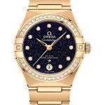 Omega Constellation Omega Co-Axial Master Chronometer – 29 mm Yellow Gold Case – Diamond Bezel – Blue Glass Diamond Dial – 131.55.29.20.53.002