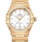 Omega Constellation Manhattan Co-Axial Master Chronometer Watch – 29 mm Yellow Gold Case – Diamond-Paved Bezel – Mother-Of-Pearl Diamond Dial – 131.55.29.20.55.002