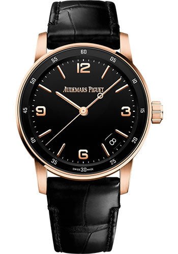 Audemars Piguet Code 11.59 by Audemars Piguet – Chronograph – 41mm Pink Case – Black Dial – Black Alligator Strap – 15210OR.OO.A002CR.01