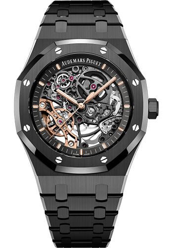 Audemars Piguet Royal Oak Self Winding Double Balanced Wheel Openworked – 41mm Black Ceramic Case – Openworked Dial – Bracelet – 15416CE.OO.1225CE.01